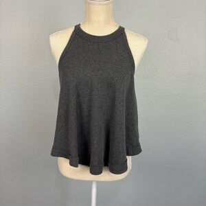 WE THE FREE Swing Tank Racerback Dark Gray XS Boho Feminine Minimalist Flowy